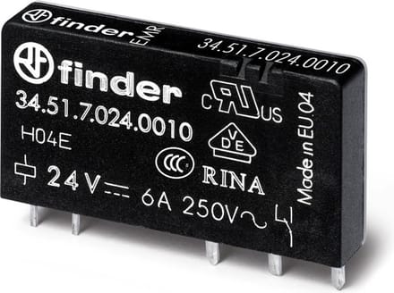 Finder 34.51.7.005.0010 FIN RELAIS 1W 6A 5VDC S