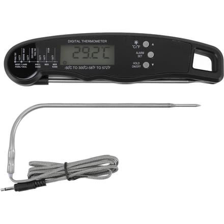 Vleesthermometer Multi-naald Multifunctioneel Waterdicht Direct Afleesbaar Voedsel Vleesthermometer voor zwart
