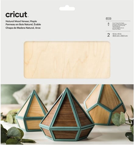 Cricut Natural Wood Veneer - craft material - 305 x 305 mm - 2 sheets - maple wood