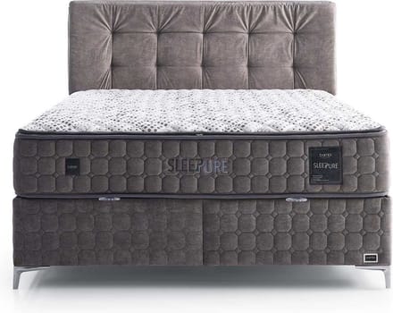 BSS Bedding Sleeppure - Boxspring Bed met Opbergruimte - Complete Boxspring - 140x200 - incl. luxe matras en hoofdbord