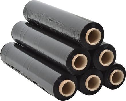 Wikkelfolie - stretchfolie 20µm - 50 cm x 300 m - Zwart
