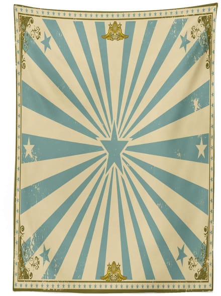 ABAKUHAUS Circustafelkleed – 140x170 cm – Satijn – Multi amandelgroen crème