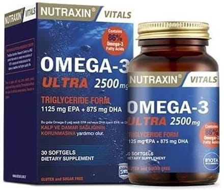 Nutraxin Omega-3 Ultra 2500 mg - Visolie - 30 Softgels - EPA & DHA