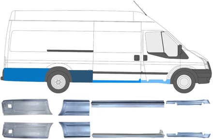 Reparatiepaneel set voor Ford Transit 2000-2013 / Links + Rechts
