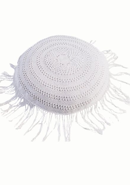 Monnarita Serie - Ronde Macramé Kussen - Boho Stijl - Handgemaakt - Uniek Design