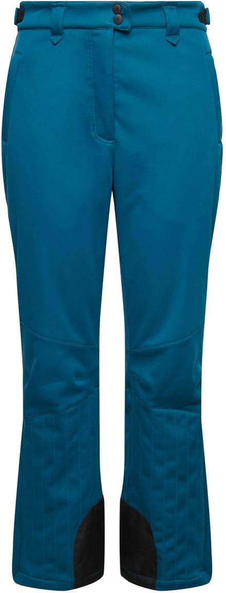 Ulla Popken - Dames - Softshellbroek waterafstotend klittenband sneeuwvanger - Donkerpetrol - Maat 44