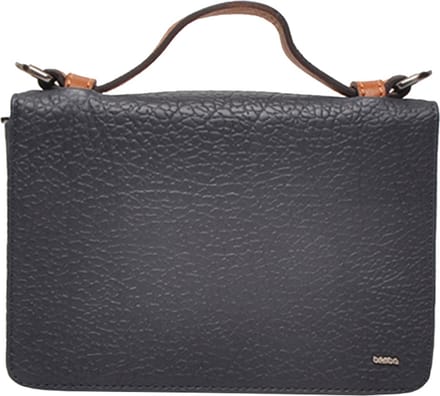 Berba Kleine Schoudertas / Crossbody Tas Dames - Leer - Chamonix - Gestreept - Blauw