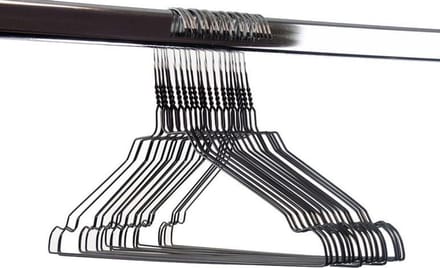 20 Stuks / Kledinghanger / Draadhanger / Stomerijhanger / Zwart