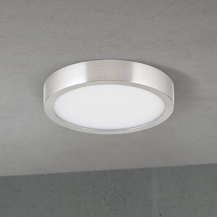 ORION LED plafondlamp Disc, nikkelkleurig gesatineerd, Ø 14 cm, CCT