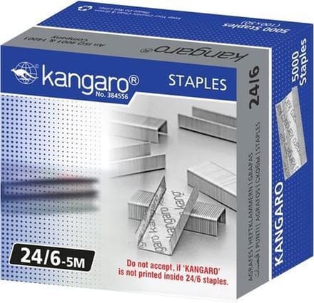Kangaro nietjes 24/6 - 6mm - 25 vel - 5000 stuks