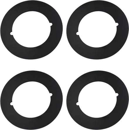 Littekenplaat Deur - Afdekplaat Deurslot - Beschadiging Herstellen - Verdikte Constructie - 2-1/8" ID 3-1/2" OD - Zwart