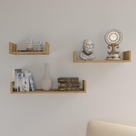 Matkam - Wandplank - EX3 Groot - Eiken Artisan Set van 3 planken