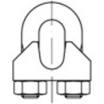 Kabelklem 6.5 mm M5 Staal Galvanisch verzinkt TOOLCRAFT 112508 100 stuk(s)
