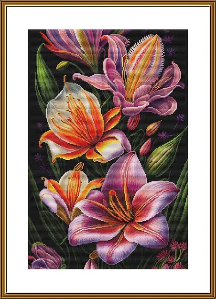 Borduurpakket Nova Sloboda - Flower rhapsody - Bloemen Rapsodie