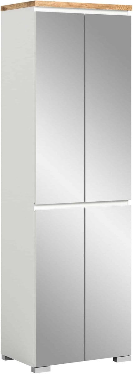 Shoelove spiegel schoenenkast wit NB wit Nox Eiken NB - 40x60x194cm