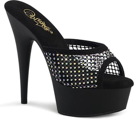 Pleaser - DELIGHT6016RM Muiltjes met hak - US 14 - 45 Shoes - Zwart