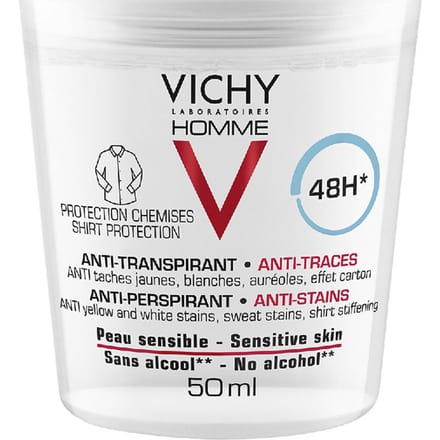 VICHY Homme Deodorant Roller - 48 uur - Anti-vlekken - 50 ml