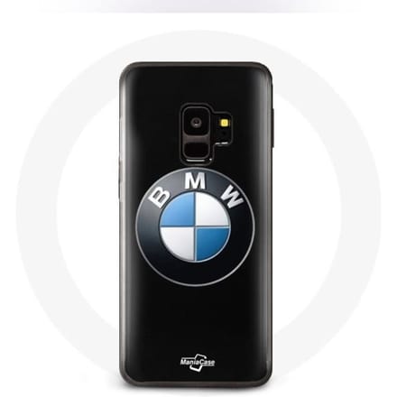 Coque pour Samsung Galaxy S9 plus BMW Logo fond noir