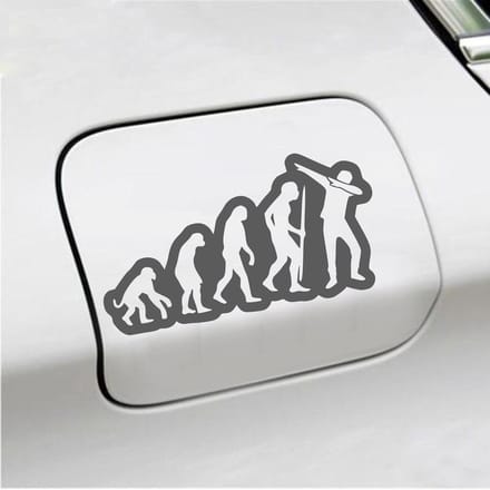 Bumpersticker - Dab - 7,7 X 14,8 - Antraciet