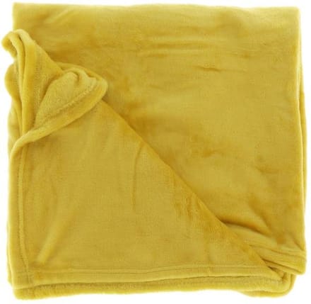 Unique Living Blush Plaid - 150x200 cm - Bamboo Yellow