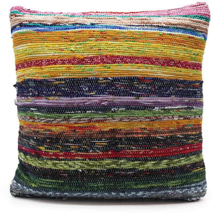 Rag Rug Cushion Covers - 40x40cm - Sunrise Oranges