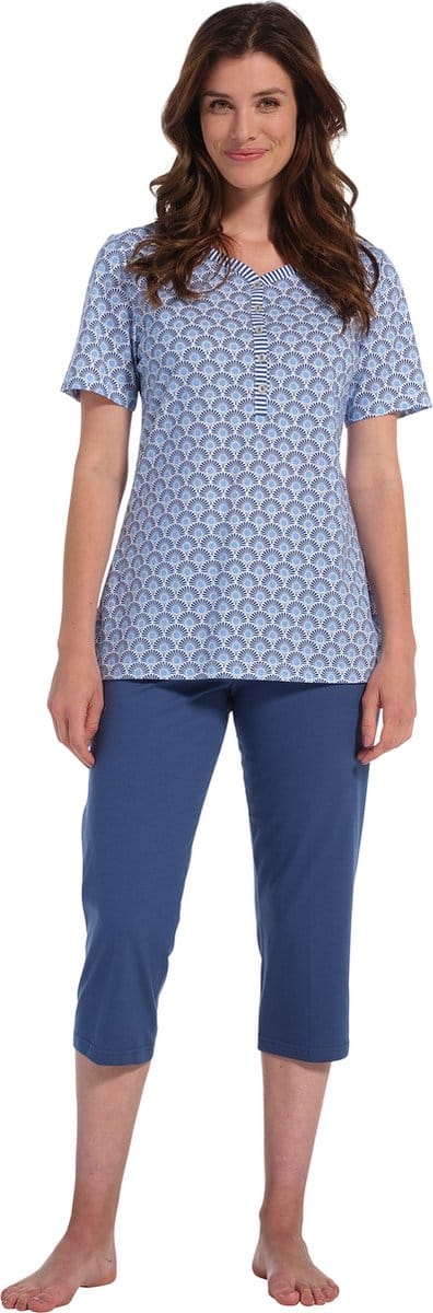Pastunette dames pyjama capri 20231-136-4 - Blauw - 54