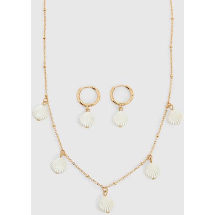 boohoo Dames Sieradenset Met Schelpen | Goud