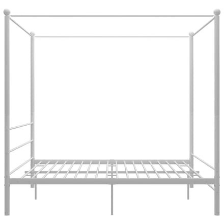 vidaXL - Hemelbedframe - metaal - wit - 180x200 - cm