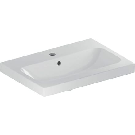 Geberit iCon Light washbasin 60 cm shortened projection with tap hole in the middle and overflow 501.841.00.1