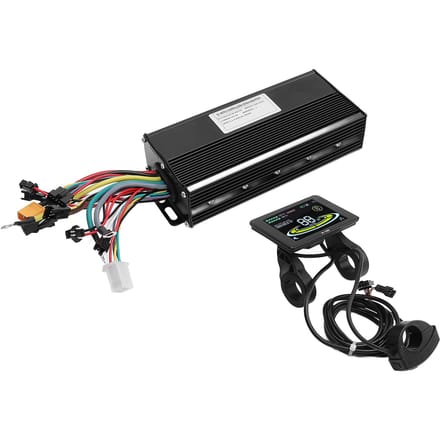 40A 3 Modes Sinusgolf Controller met LCD Kleurenscherm Displaypaneel Aluminiumlegering ABS Conversiekit voor Elektrische black