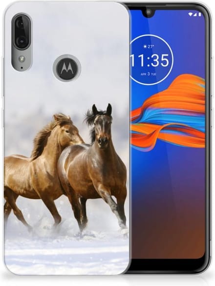 Motorola Moto E6 Plus TPU Hoesje Paarden
