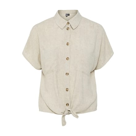 PIECES - PCPIA SS TIE SHIRT WVN NOOS - Dames - Blouses