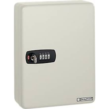 Sleutelkast met cijfercombinatieslot Keybox - plaatstaal - 60 haken - lichtgrijs