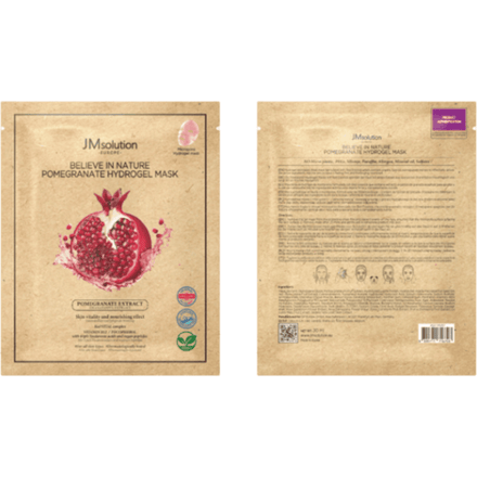 JMsolution Sheetmaskers - Huidverzorging Gezichtsmaskers met Granaatappel Antioxidant Essence, Verpakking van 10 Stuks