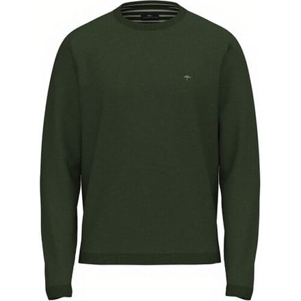 Fynch-Hatton Trui O-Neck Light Air Cotton Donker Khaki / male