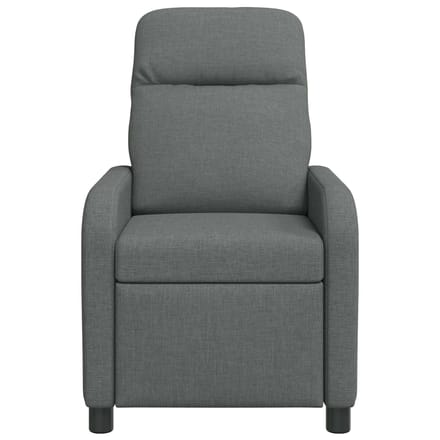 vidaXL - Recliner - Donkergrijs - Stof