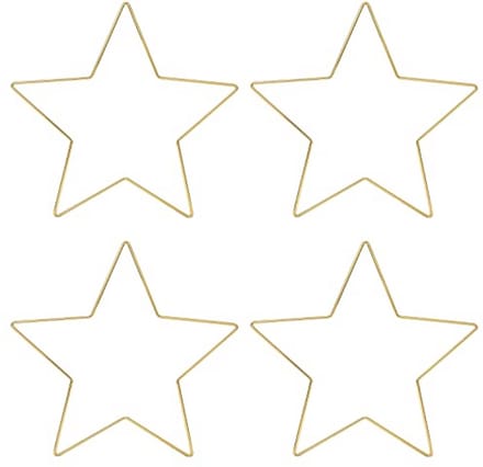 Sterkrans Frame 4 Stuks Macramé Draad Pentagram Vormige Ringen voor Creatieve Ambachten