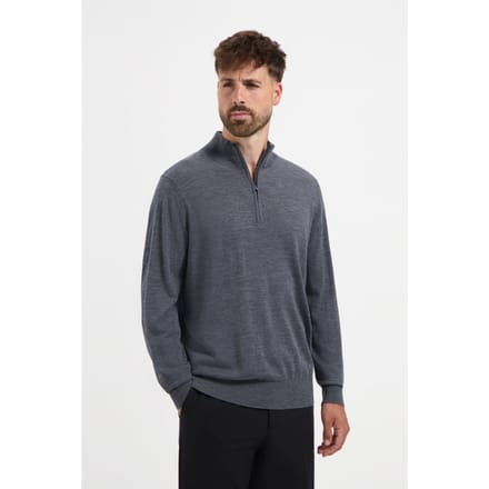 MERSO Zip-Up – Merino Vest – 100% Merino Wol – Storm Grey