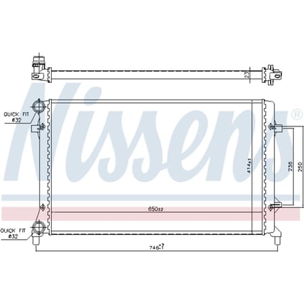 Radiator, motorkoeling NISSENS 65277