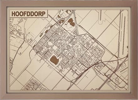 Decoratief Beeld - Houten Van Hoofddorp - Hout - Bekroned - Bruin - 21 X 30 Cm