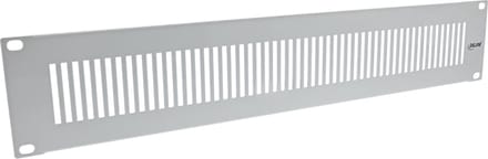 19 inch ventilatiepaneel | verticale sleuven | 1U | grijs