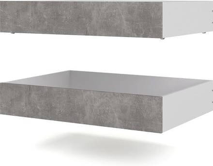 Nada bed 2 bedlades breedte 94 cm, betondecor.