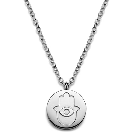 Unity | Zilverkleurige Roestvrijstalen Ketting met Hamsa Hand
