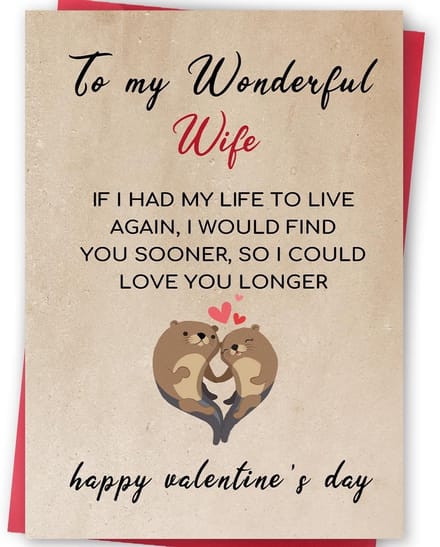 Grappige en Romantische Valentijnsdagkaart voor Vrouw