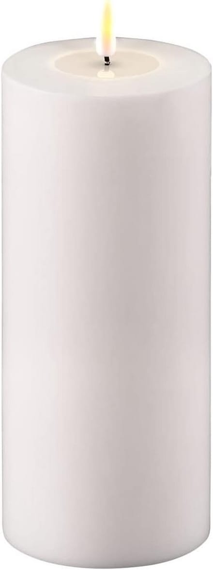 Led Kaars - Decoratieve Kaars - Buiten Sfeer - Realistische Vlam - 20 cm Hoog - Wit