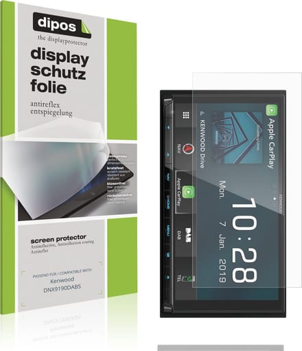 dipos – 2x Matte Beschermfolie geschikt voor Kenwood DNX9190DABS | Krasbestendige & antireflecterende Screenprotector Ultra-Thin