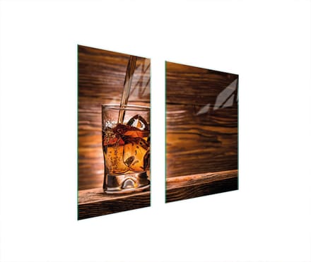 TMK ArtDeko - Snijplank - Glas - Whisky - 75x52cm