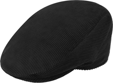 Flatcap met voering, Flatcap Fiebig Corduroy zwart maat 55