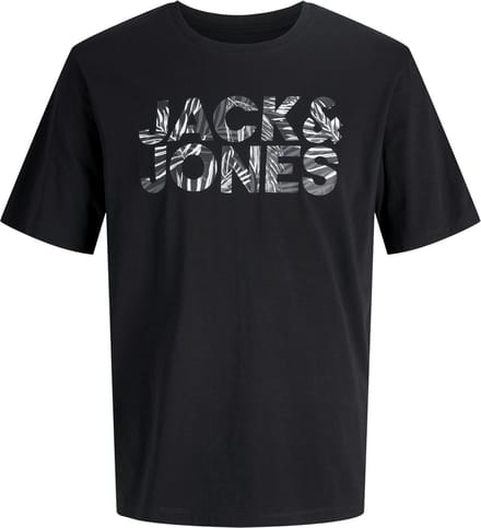 JACK & JONES - JJEJEFF LOGO TEE SS SN - Mannen T-Shirt - Black - Maat - L