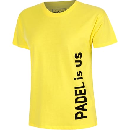 Padel-Point Padel Is Us T-shirt Dames-Geel,Zwart
